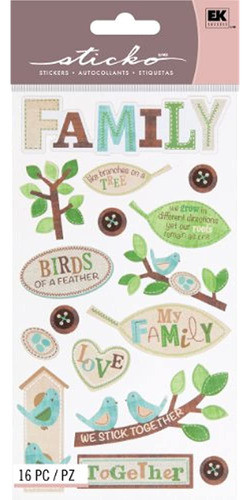 Ek Success Brands Decorative Sticko Stickers The Family Tree 0