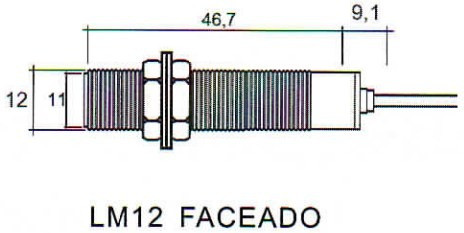 Sensor Indutivo Jng Lm12-3002nc Faceado C/ Na+nf 6~36vdc Npn 1