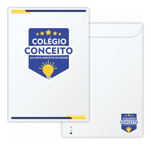 50 Envelopes A4 Frente Verso - Personalizado C/ Logo Empresa 1
