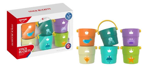 Juguete De Baldes Para  Apilar X6 0