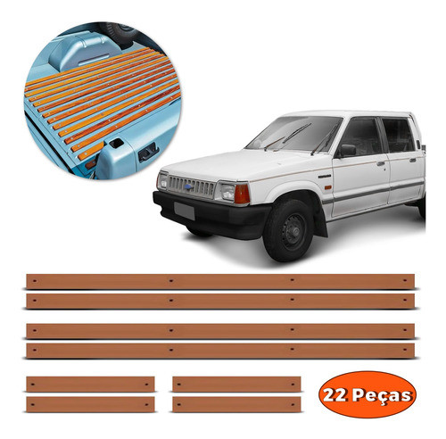 Jogo Madeira Ripas Da Caçamba Courier 96 97 1