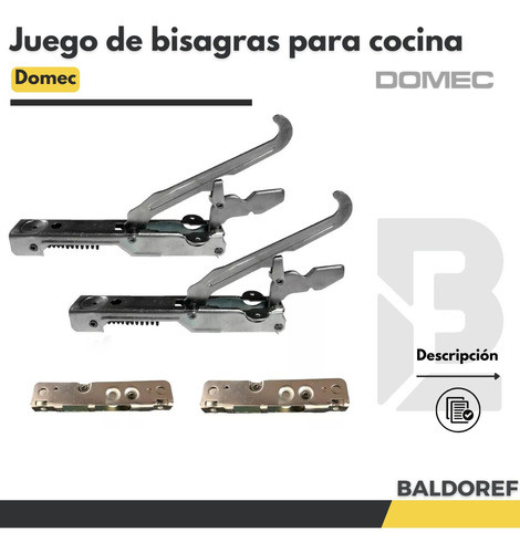 Juego Completo De Bisagra Y Rodamiento Cocina Domec Original 1