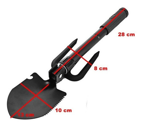Pala De Camping Plegable - Compacta - Con Rastrillo Y Funda 1