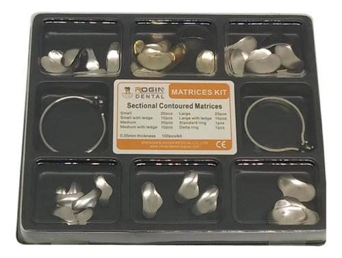 Matrices Metalicas Contorneadas Kit X 100 Rogin + 2 Anillos 0