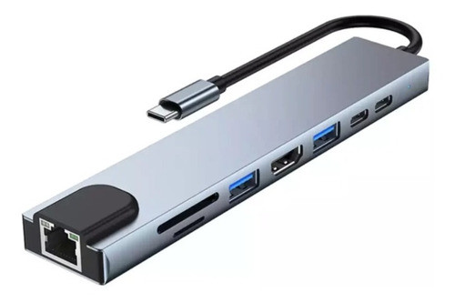 Hub Usb-c 4k Adaptador 8 Puertos En 1 - Tienda Big 1