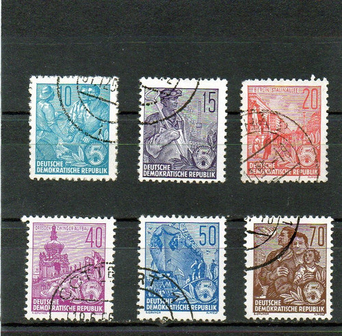 Alemania Ddr 1955, Michel 453/58, Serie Completa Mira!!! 0