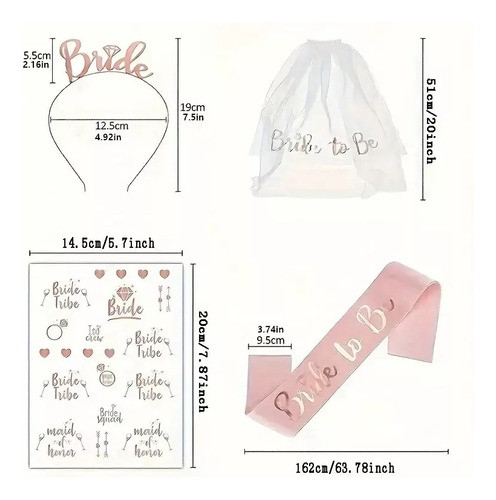 Kit Despedida De Solteira Véu E Tiara Bride Noivinha 1