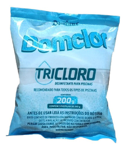 Tablete Pastilha De Cloro Para Piscina Domclor 200 Gramas 1