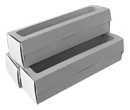 Caja Para Macarons O Alfajorcitos C/visor 21x5x5cm - X 25u 0