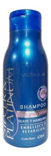 Shampoo Volbucle Silver Platinum Pelo Blanco Gris Platinados 0