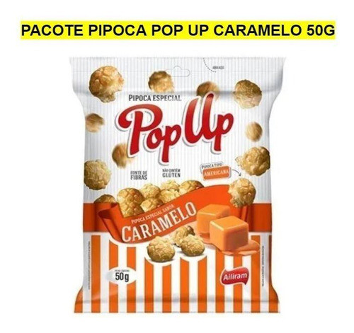 Kit C/ 3 Pacote Pipoca Caramelo 50g Pop Up - Ailiram 0
