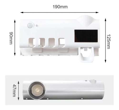 Dispenser Pasta De Dente Esterilizador  Uv 1