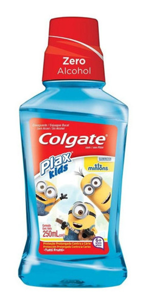 Kit Enxaguante Bucal Colgate Plax Kids Minions 250ml C/ 3 Un 1