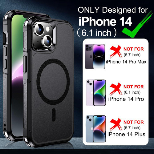 Funda iPhone 14 2 Protectores Pantalla2 Protectores Lente Cá 1