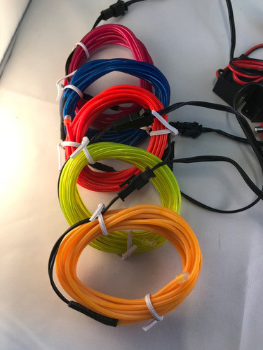 Kit Full Tira Cable Luz Neon 12v. 2.3mmx3m Interior Auto N17 1