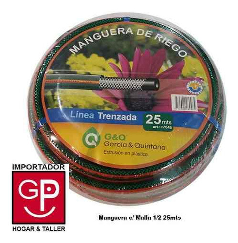 Manguera De Riego Con Malla 1/2'' 25mts H Y T 1