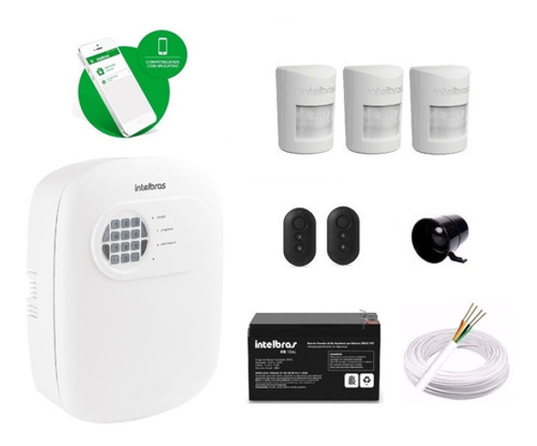 Kit Alarme Intelbras Anm 24 Com App 3 Sensor Infra Pet 20 Kg 0