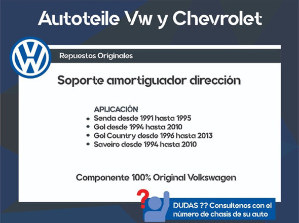 Soporte Amortiguador Direccionvw Senda Gol Saveiro Original 1