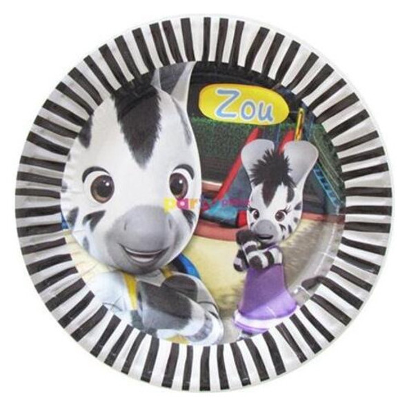 Paquete De 10 Platos De Cotillon De Cebrita Zou 0