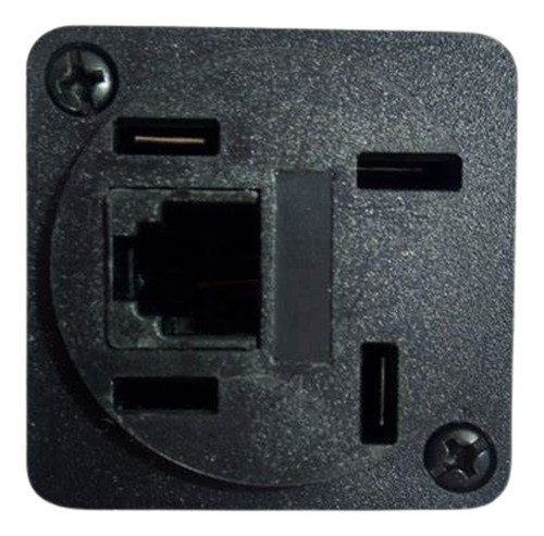Tomada Modulo Rj11 + Telebras Com Placa Preta - Aplam 1
