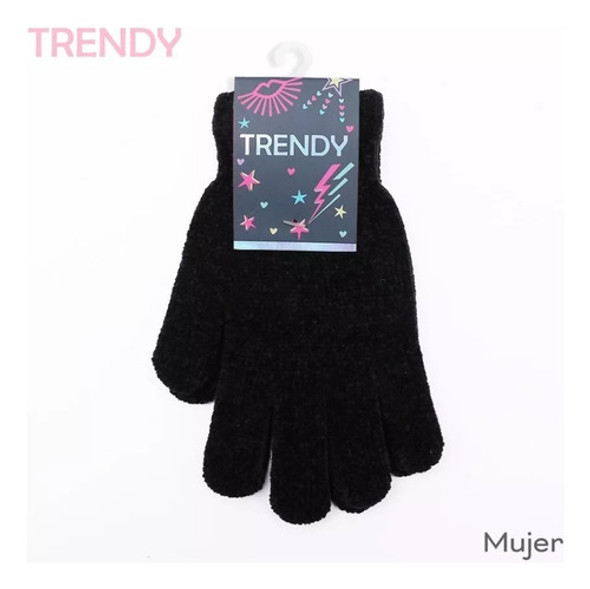 Guantes Invierno Mujer Lana Extensible Tejido Frio Abrigo 1