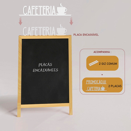 Cavalete Letreiro Cafeteria Café Decoração Cantinho Café 1