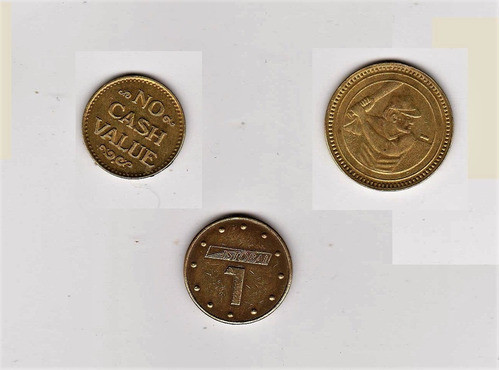 3 Fichas Raras O Ranuradas 0