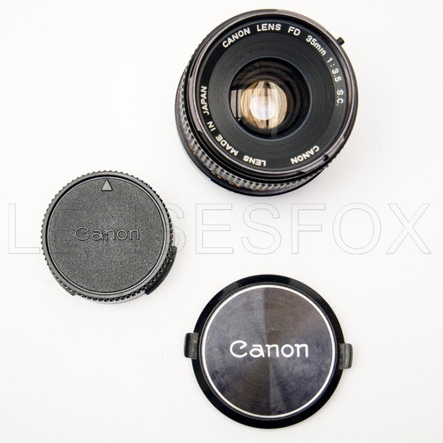 Canon Lens Fd 35mm F:3.5 S.c. Tapas Grabadas Orig. C/nuevo 0