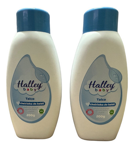 2 Talco Halley Bebê Azul Com 200g A Unidade 0