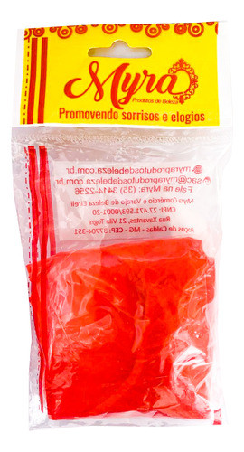 Touca De Cabelo De Plástico Para Banho Myra Vermelho 0