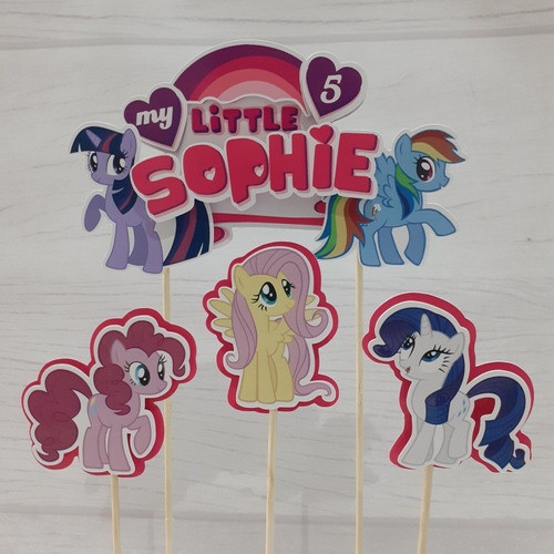 Topper Cake 3d - Adorno Para Tortas  - My Little Pony 0