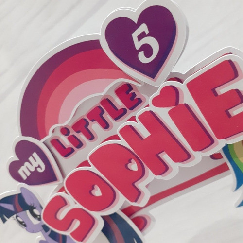 Topper Cake 3d - Adorno Para Tortas  - My Little Pony 1