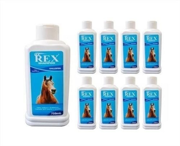 Kit 9 Shampoo Pra Cavalo Rex Galloper 750ml Potros E Cavalos 0