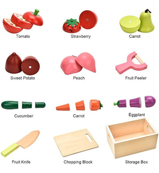 Carlorbo Comida De Madera Para Niños De Cocina - 1