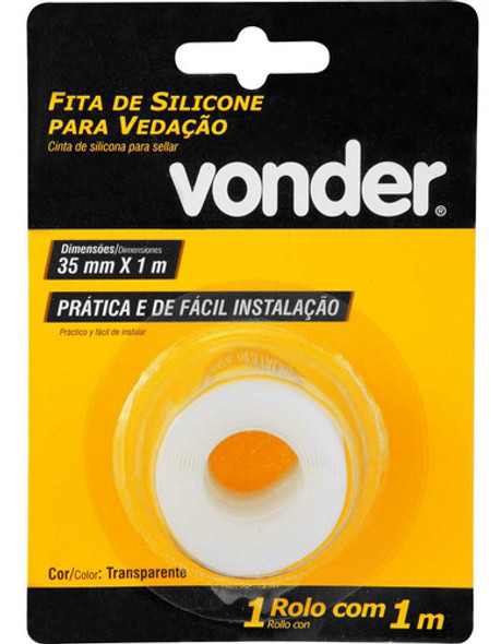 Fita Adesiva De Silicone P/ Vedação 35 Mm X 1m Vonder 0