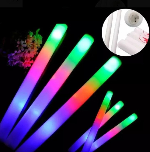 Rompecocos Led Varas Goma Espuma Luminosos Cotillón X 150 1