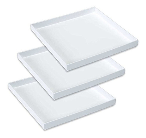 Bandeja De Acrilico Blanco Mirart 10 X 10 (paquete De 3) 0