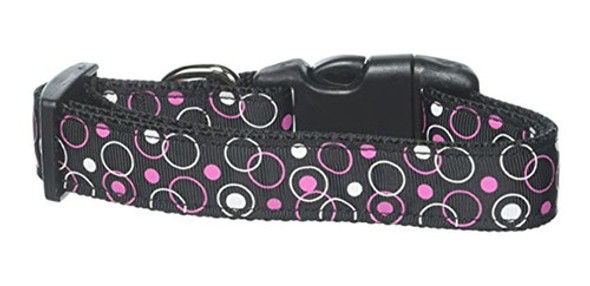 Productos Mirage Pet Nylon Ribbon Retro Collar Medio Negro 0