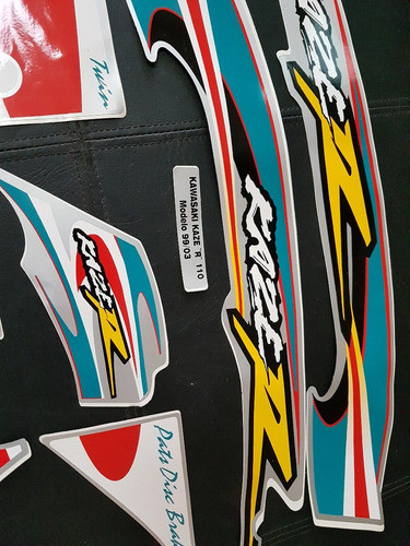 Kawasaki Kazer Kit De Calcos Completo Verde 1