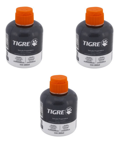 Kit 3 Solucao Preparadora Limpadora Frasco 200ml Tigre 0