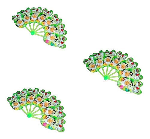 Silant Pack X 3 Abanicos Angry Birds Vinilo 42 Cm Cotillon 0