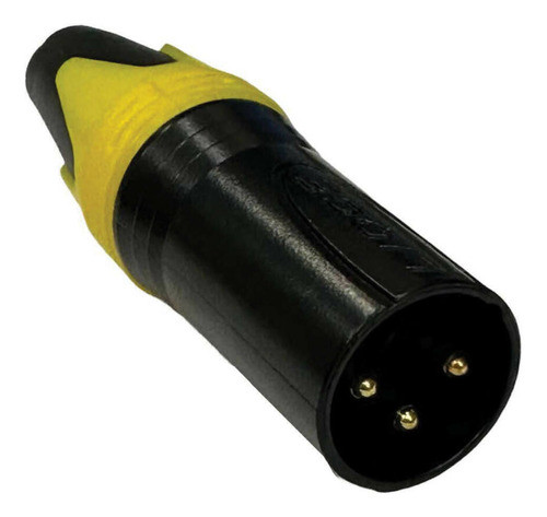 Kit 6 Pçs - Plug Xlr Macho  Amarelo E Preto ( Cannon Macho ) 0