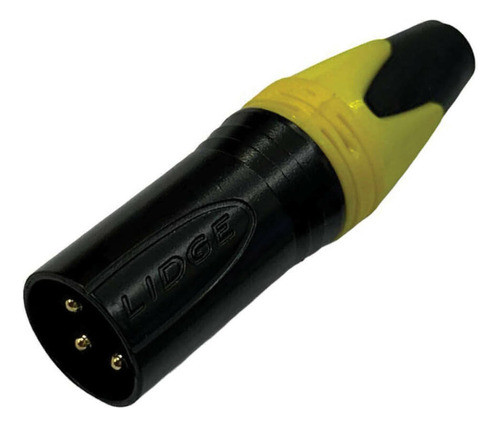Kit 6 Pçs - Plug Xlr Macho  Amarelo E Preto ( Cannon Macho ) 1