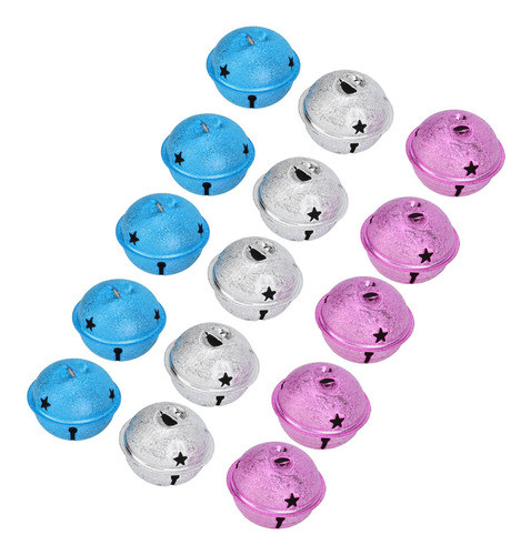 Jingle Bells De Natal, 15 Unidades, 1,6 Polegadas, Rosa, Azu 0