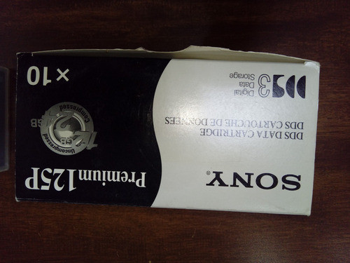 Fitas Dds 3/dds Cartridge Sony Premium 125p 12gb/24gb Origin 0