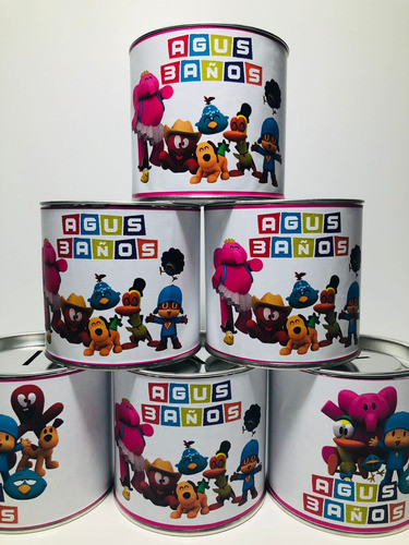 Souvenir Alcancias Personalizadas Desmontables X 15 Pocoyó 1