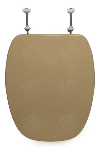 Asiento Inodoro Mad Laqueada Ac. Inox. Modelo Mónaco Visón 1