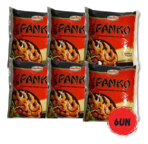 Kit 6 Farinha Panko  Hot Roll Sushi Orquidea 1kg 0