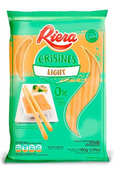 Pack X 36 Unid. Grisines  Light 160 Gr Riera Galletitas Sal 0