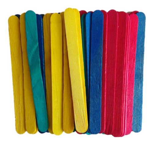 Palito De Sorvete Colorido 50 Unidades Theoto 0